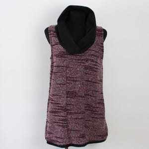 Vintage wine red Tunic women&#39;s / High Neck Tunic women&#39;s / Turtleneck Collar Tunic women&#39;s / purple Tunic women&#39;s / A line Tunic