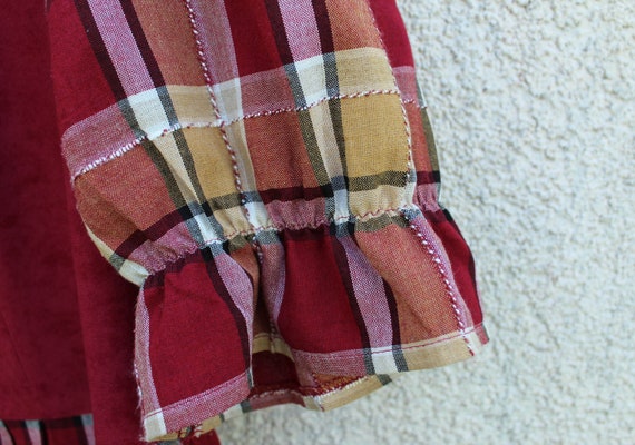 Vintage plaid Dirndl Dress women's / plaid Tracht… - image 8