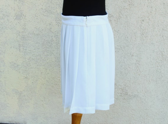 Vintage White Accordion Pleated Skirt  women's / … - image 3