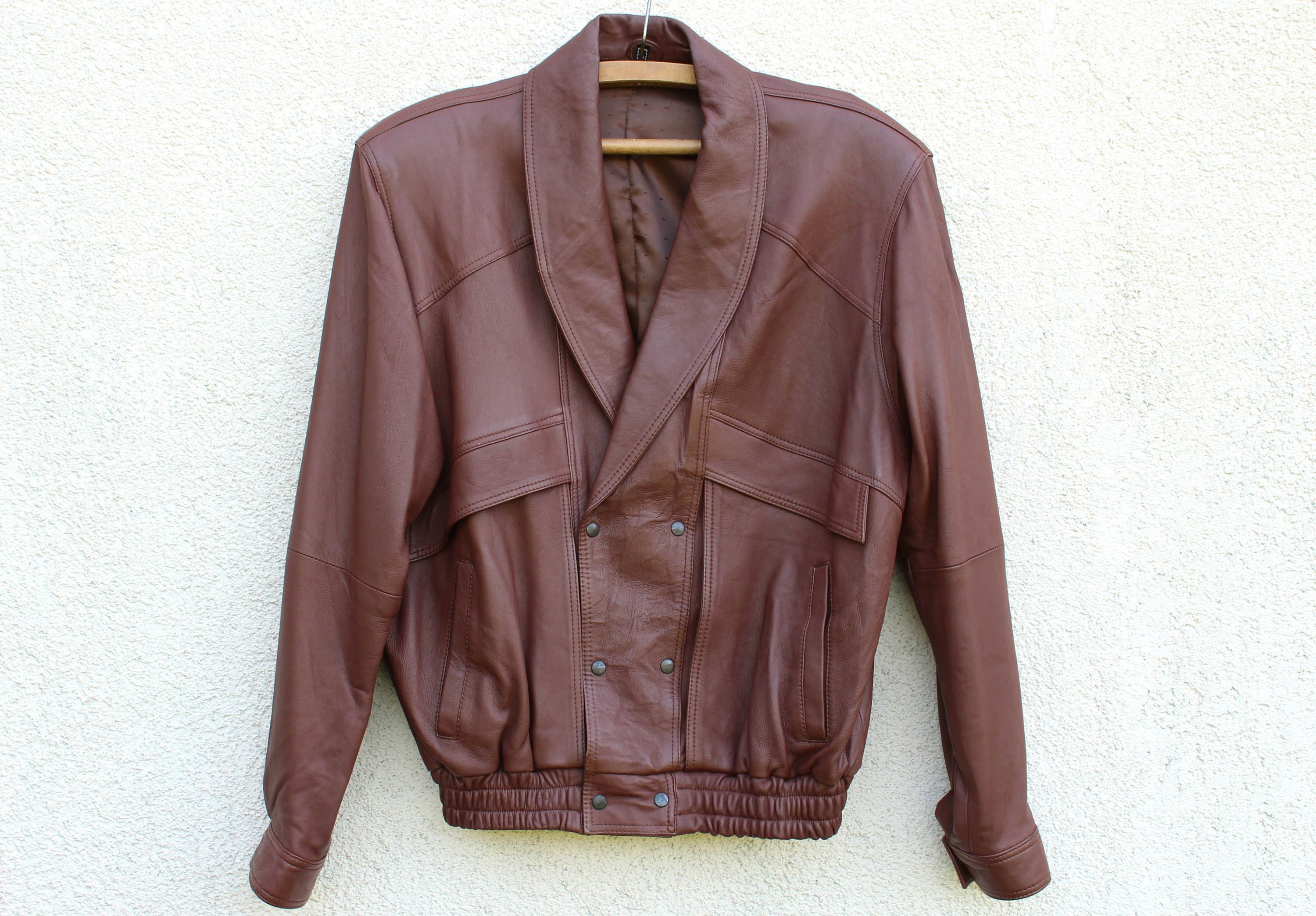 Vintage Brown Leather Jacket Men S Er 50