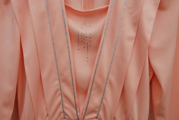 Vintage 80's salmon pink Ddress / made in Finland… - image 4