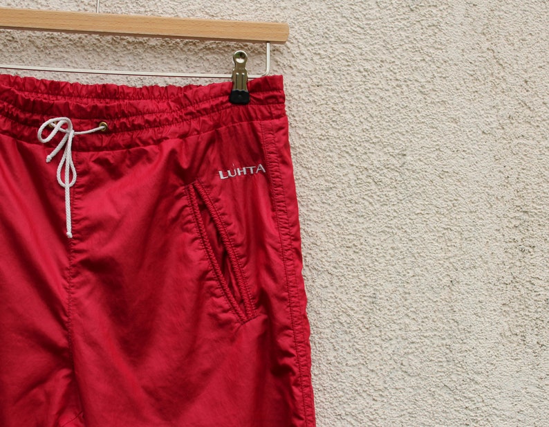 Vintage 80s 90s Track Pants Women/'s Luhta Sport Pants Windbreaker Pants Lining Sport Pants Gym Workout Set Hipster Sporty Athletic