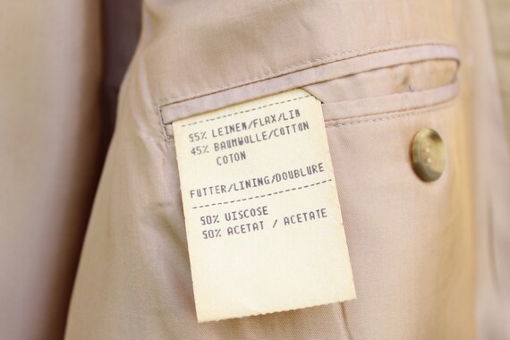 Vintage Linen blend Trachten Blazer men's / Linen… - image 10