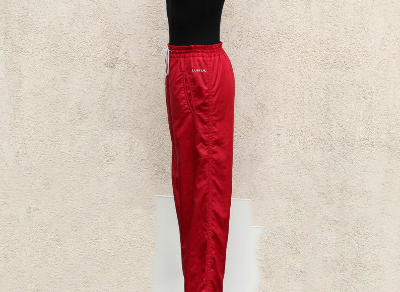 Vintage 80s 90s Track Pants Women/'s Luhta Sport Pants Windbreaker Pants Lining Sport Pants Gym Workout Set Hipster Sporty Athletic
