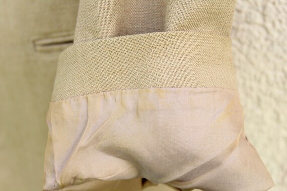 Vintage Linen blend Trachten Blazer men's / Linen… - image 7