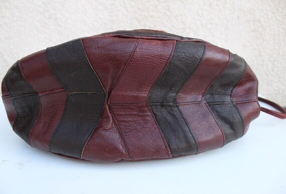 Vintage Hand Made Patchwork Bag /red Patchwork Ba… - image 6