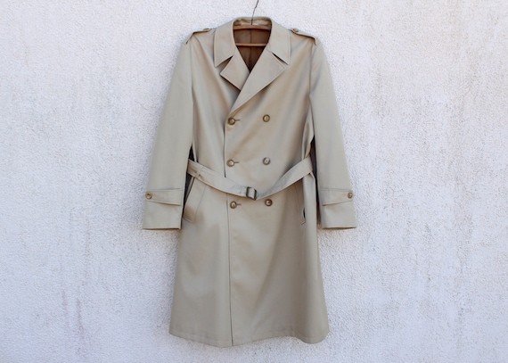Vintage 80's Trench Coat Men's Made in Finland Tre
