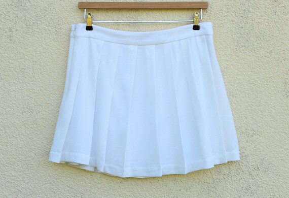 Vintage White Accordion Pleated Skirt  women's / … - image 2