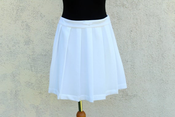 Vintage White Accordion Pleated Skirt  women's / … - image 1