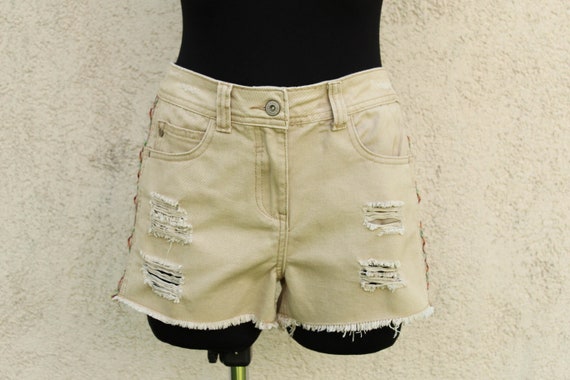 Vintage Distressed Jeans Shorts Women's Aztec Trib