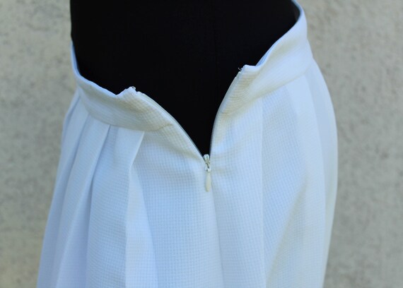 Vintage White Accordion Pleated Skirt  women's / … - image 4