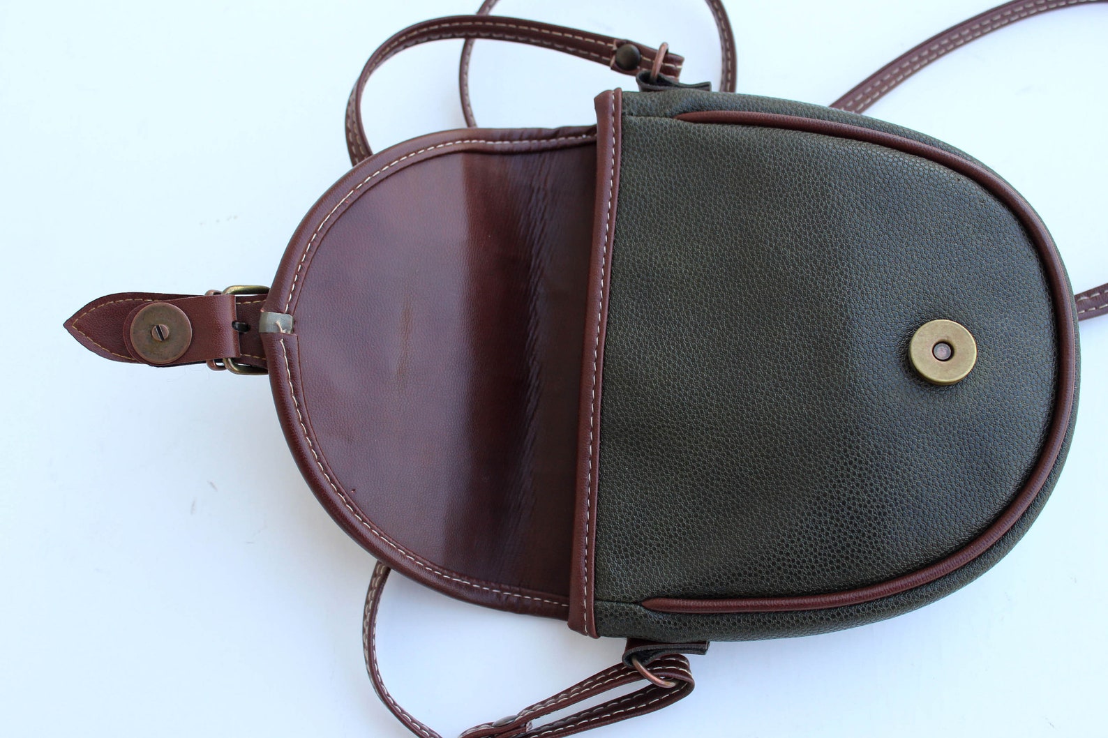 GG MINI 25 PRINTED SADDLE BAG IN EICRU BEIGE CANVAS