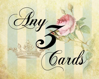 Choose any three WickedlyLovely Art Greetings cards
