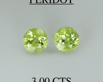 NATURAL PERIDOT pair 3.00 CARAT