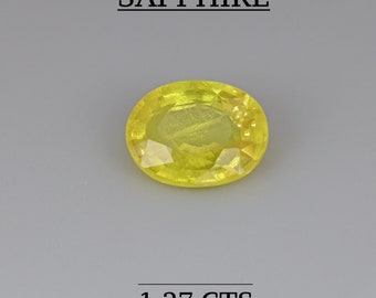 Natural yellow sapphire unheated 1.27 carats