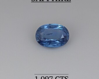 Natural blue sapphire 1.097 CTS