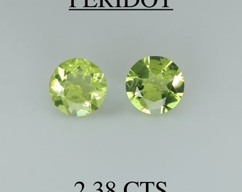 NATURAL PERIDOT pair 2.38 CARAT