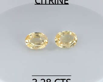 NATÜRLICHES CITRIN Paar 3,28 CTS