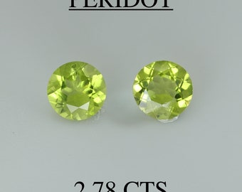 NATURAL PERIDOT pair 2.78 CARAT