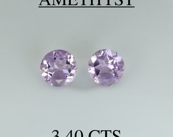 NATURAL AMETHYST pair 3.40 CTS