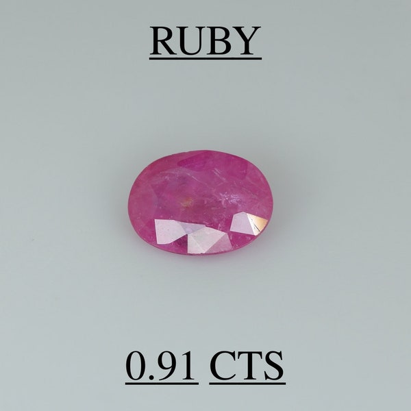 Natural mozambique heated ruby 0.91 cts