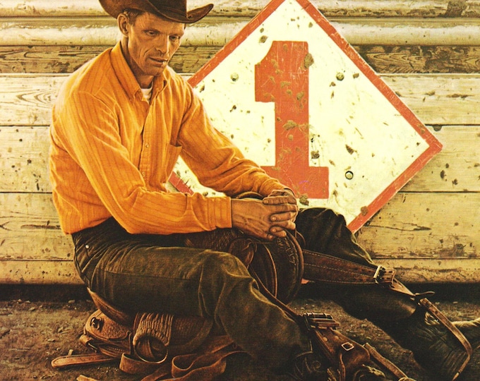 Rodeo Saddle Bronc Rider Bill Smith Champion by James Bama Vintage ...