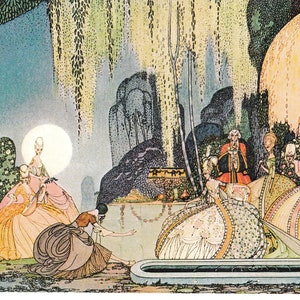 Kay Nielsen folk tale fairy tale print Felicia or the Pot of Pinks Madame d'Aulnoy home decor