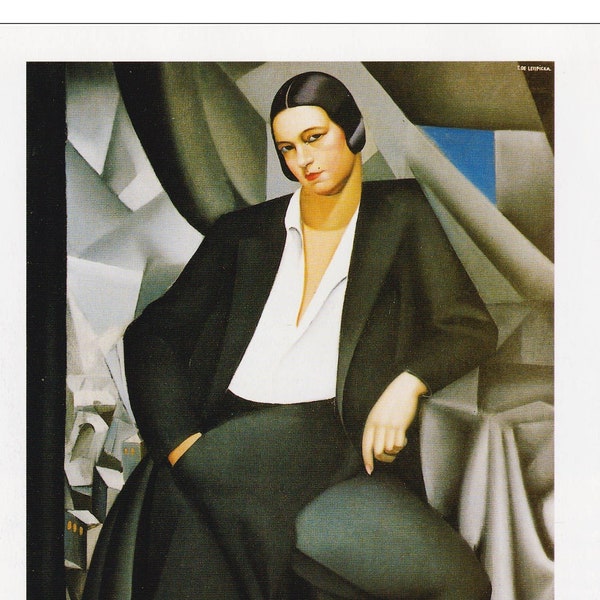 Tamara de Lempicka strong woman Duchesse de la Salle 1920s fashion room decor wall artwork Polish female artist vintage print modern art