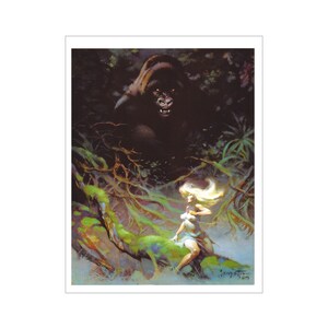 Frank Frazetta King Kong Jungle Scene Gorilla Nude Woman Female Vintage