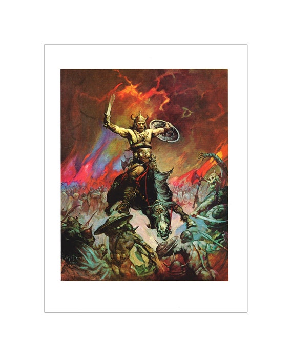 ⭐8㎝CD希少⭐山本美枝 孤独の戦士 ~Warrior~ Berserker Frank Frazetta Vintage Dark Fantasy Print Cover Art Sci