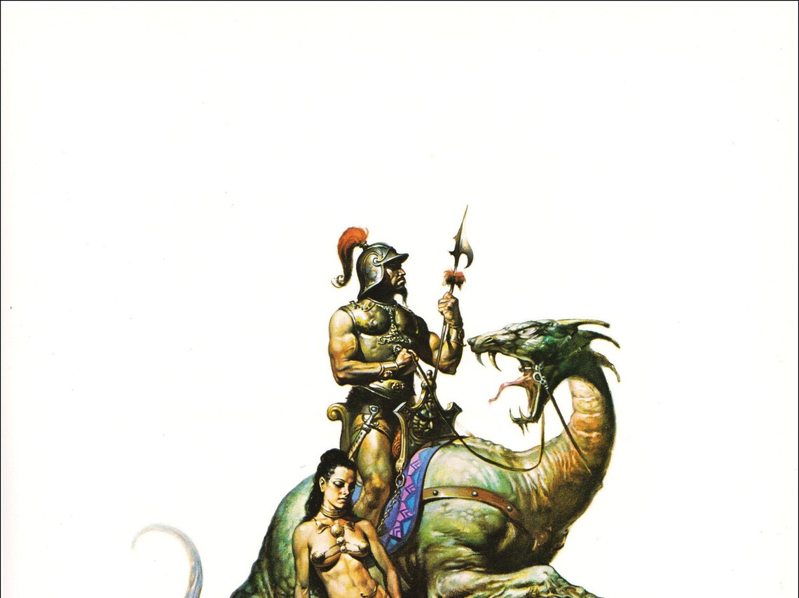 Nomads of Gor Boris Vallejo Vintage Fantasy Art Female Male Warrior ...