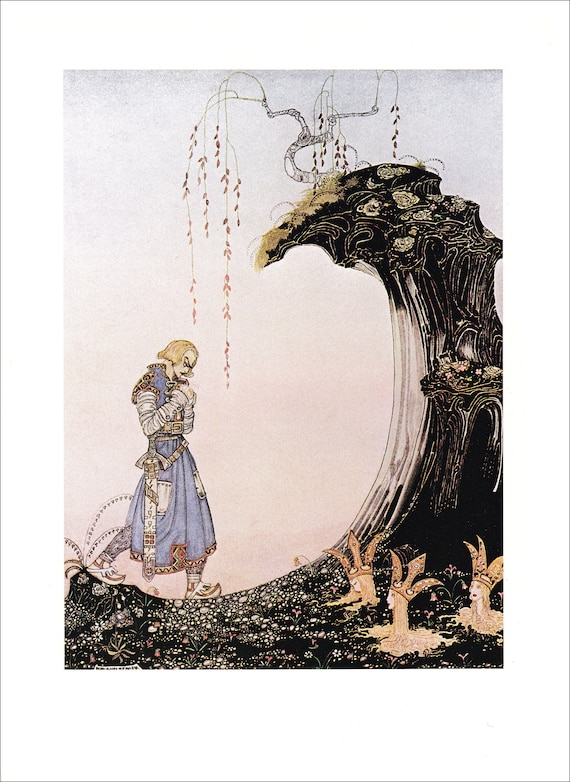 Kay Nielsen Vintage Art Nouveau Print Illustration Norwegian Folk