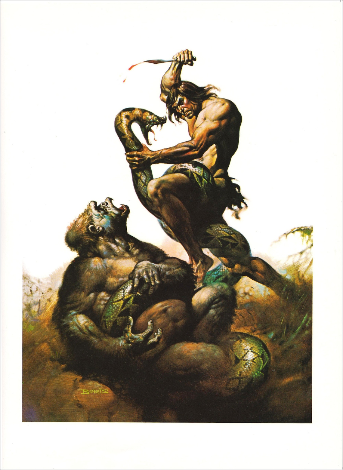 Tarzan, Lord of the Jungle Boris Vallejo Vintage Fantasy Cover Art Man ...