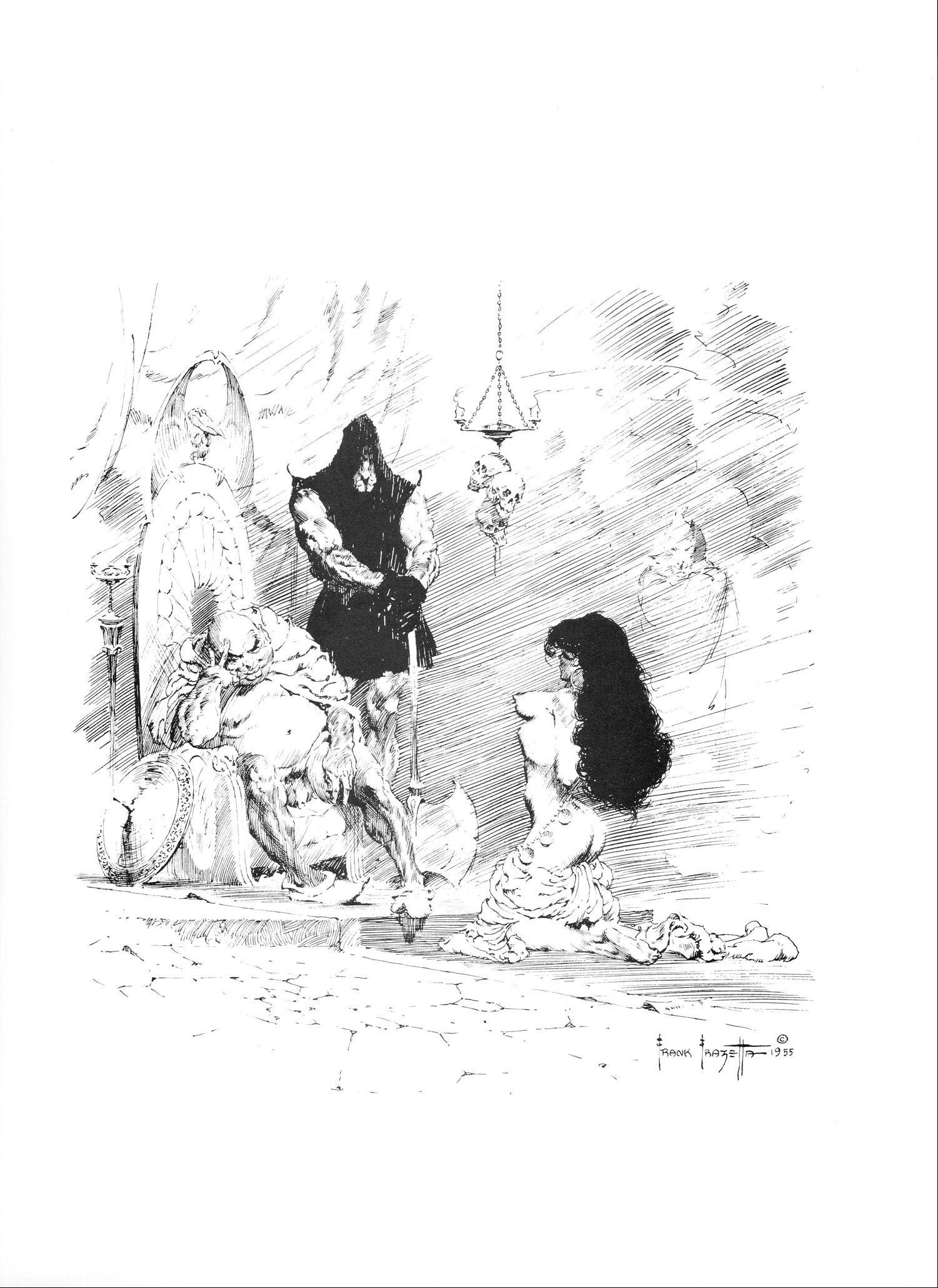 The Art of Frank Frazetta① Frank Frazetta At The Earth's Core (Plate VIII) Print