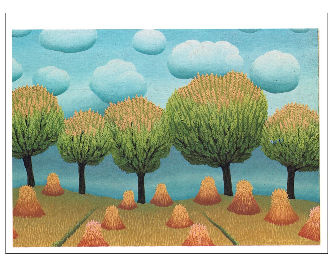 Ivan Rabuzin Ivan Rabuzin Grain Fields Harvest Summer Croatian Naive Artist Croatia ...