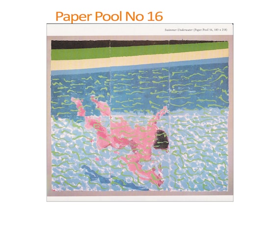 David Hockney Paper Pool Outdoor Swimming Pool Diving Board