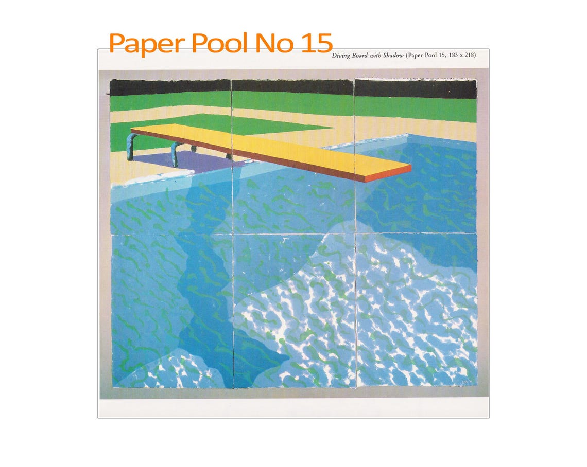 David Hockney Paper Pool Outdoor Swimming Pool Diving Board Bathroom ...