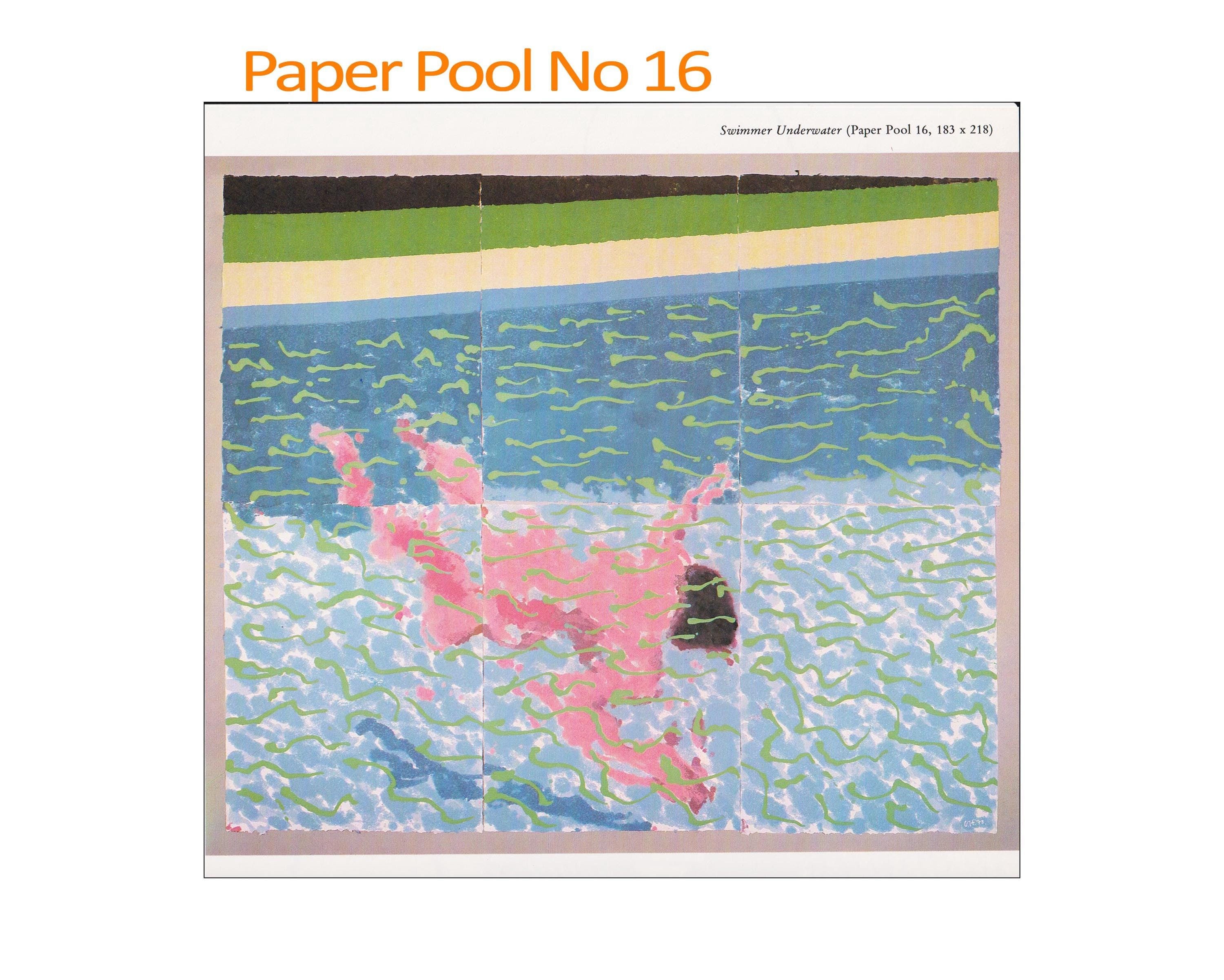 David Hockney Paper Pool 16 Outdoor Swimming Pool Diving Swimmer