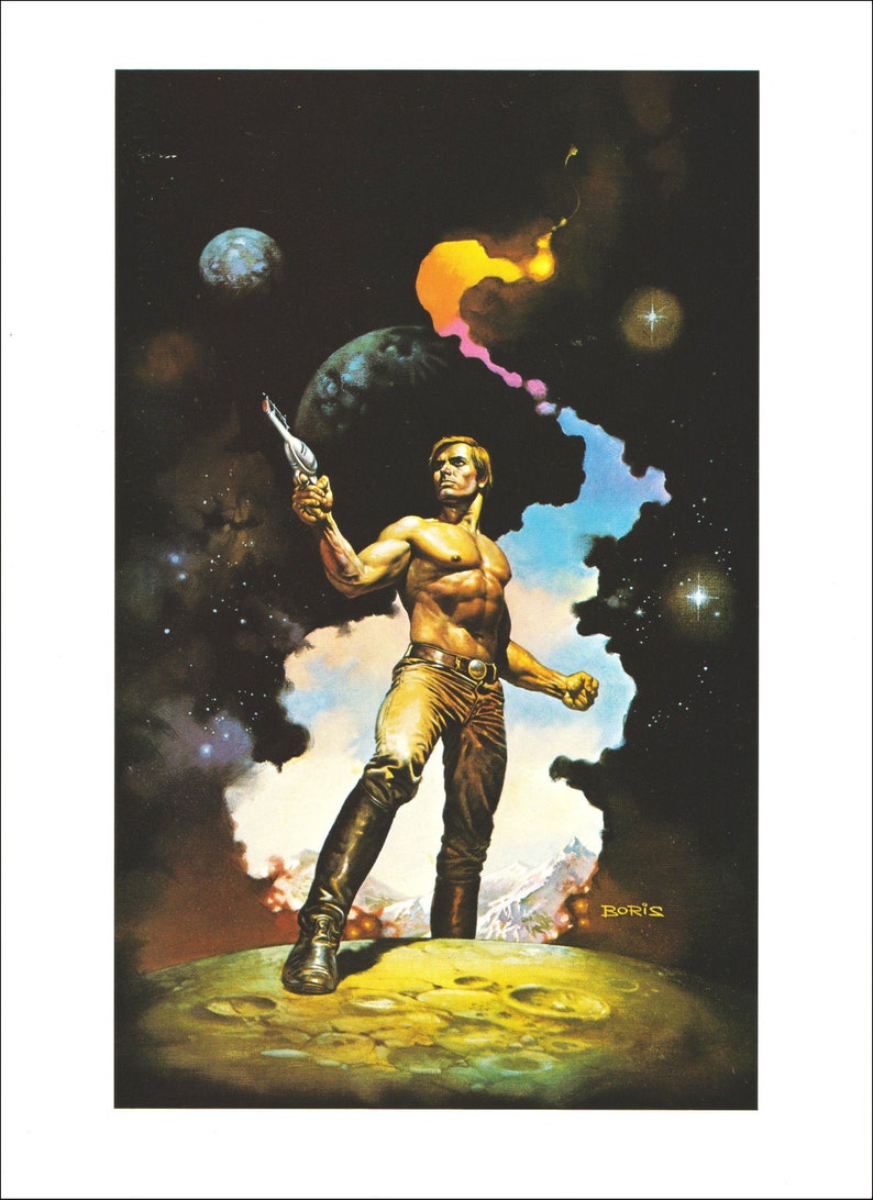 Behind the Walls of Terra Boris Vallejo Vintage Fantasy Art Man Cave ...