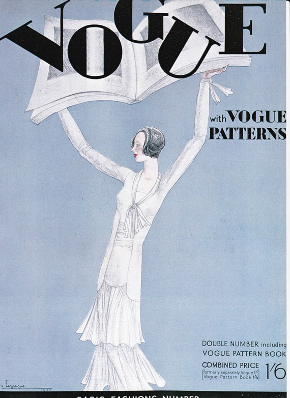 Art Nouveau//Art Deco//Vogue//Fashion//Style// Poster//Print//1922 Magazine Cover