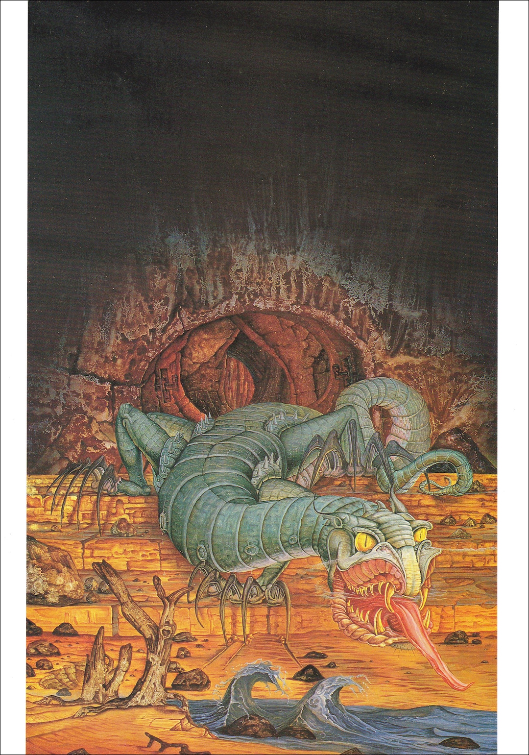 Dragon Print Glaurung Glaudrung LOTR Tolkien Vintage Fantasy -  Israel