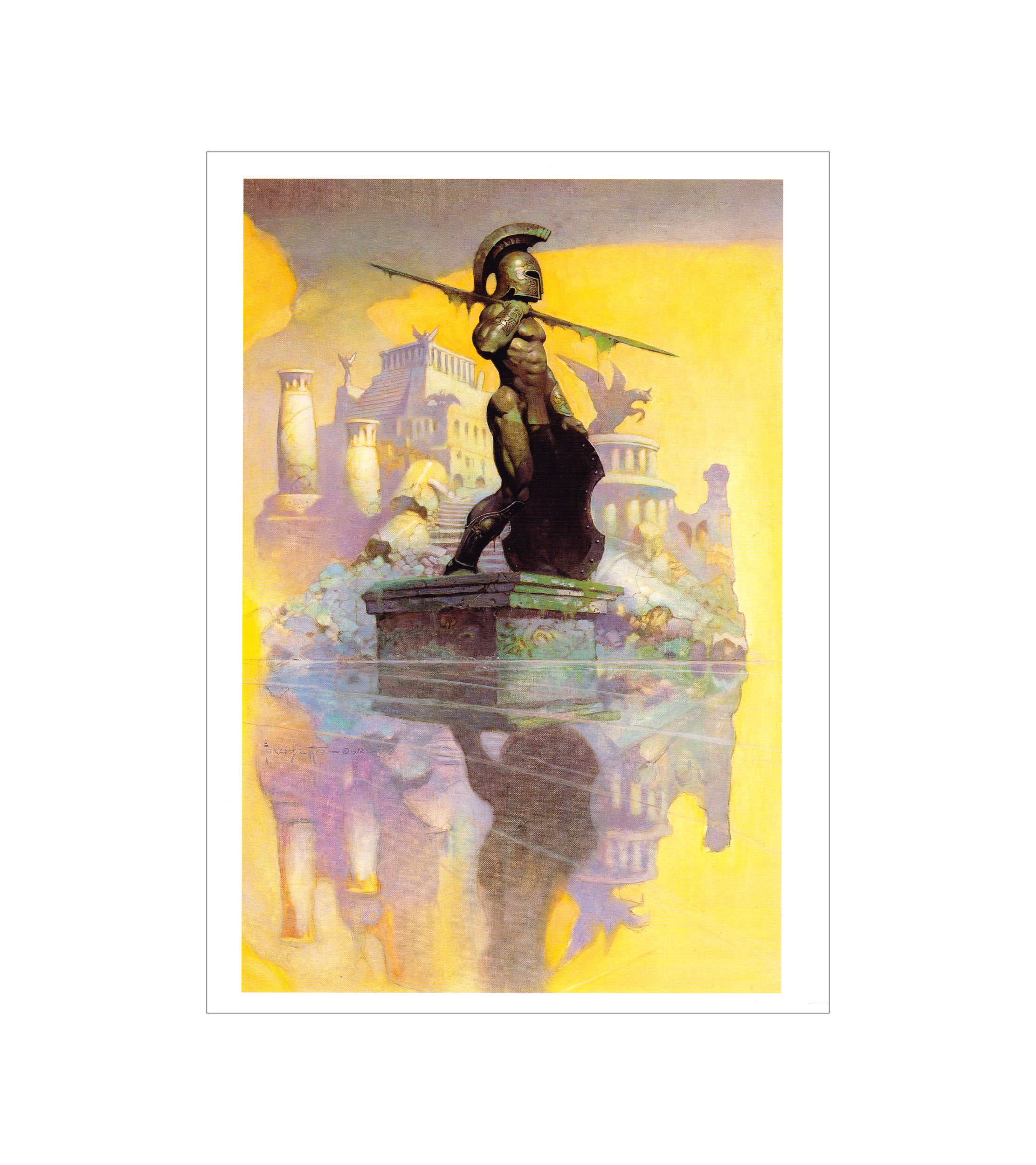 Atlantis Frank Frazetta Vintage Dark Fantasy Comic Kunstdruck