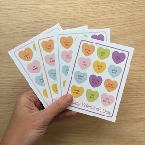 Cartões PERSONALIZADOS para o Dia dos Namorados - Candy Hearts - ARQUIVO PARA IMPRIMIR