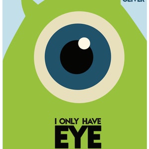 Monsters Inc Custom Valentine's Day Cards PRINTABLE FILE image 3