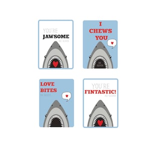 Custom Shark Valentine’s Day Card - FICHIER IMPRIMABLE