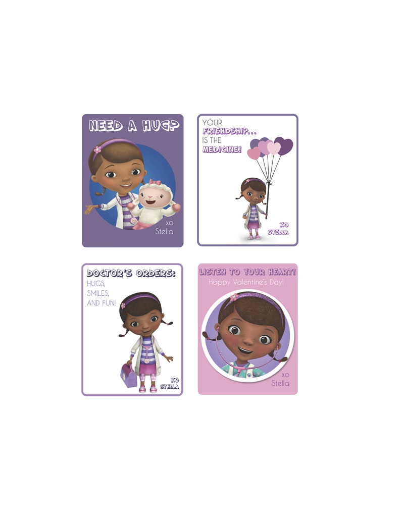 Doc Mcstuffins Custom PRINTABLE Valentine's - Etsy