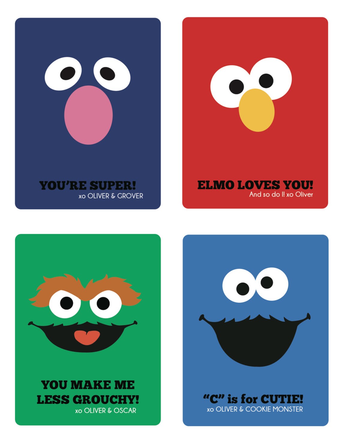 custom-sesame-street-valentines-cards-printable-file-etsy