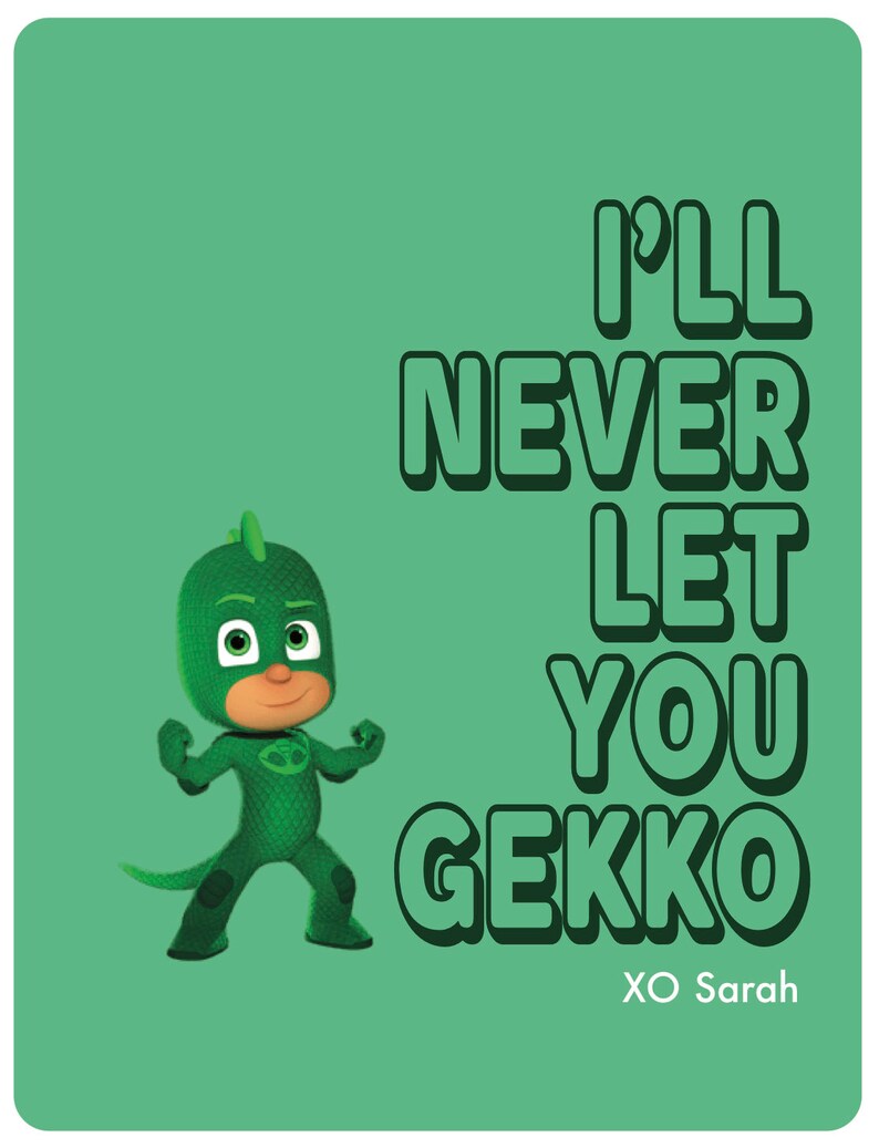 PJ Mask Valentine's Day Cards Printable File image 5