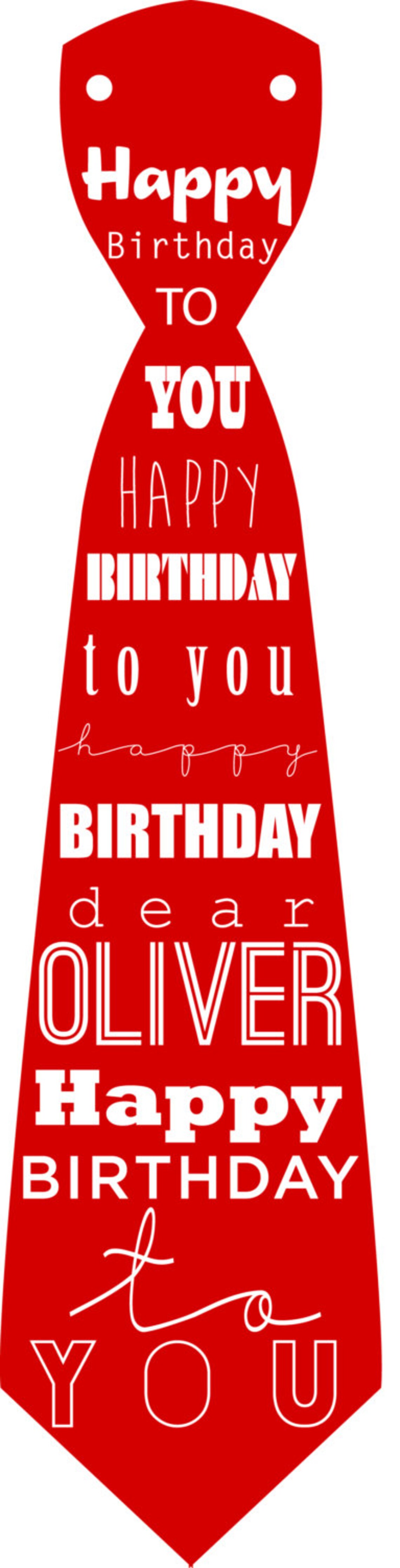 Custom Happy Birthday Tie Printable File Etsy