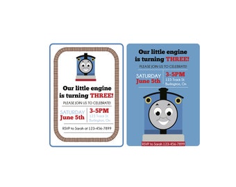 Thomas Train CUSTOM Birthday Invites - Printable File